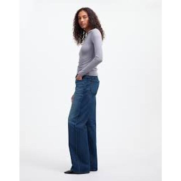 Madewell - Low Slung Baggy Button Fly Blue Jeans - Women's 33" - NWT** - Picture 1 of 9